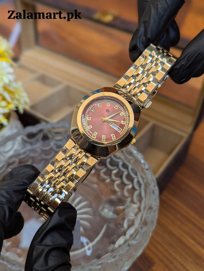 Orix Stainless Steel Day & Date Watch – Premium Timepiece