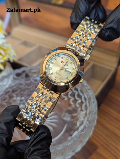 Orix Stainless Steel Day & Date Watch – Premium Timepiece