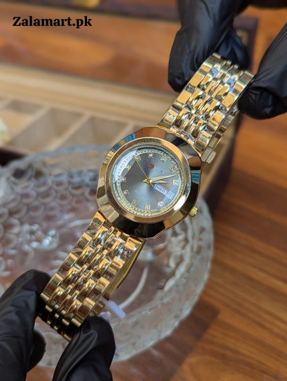 Orix Stainless Steel Day & Date Watch – Premium Timepiece