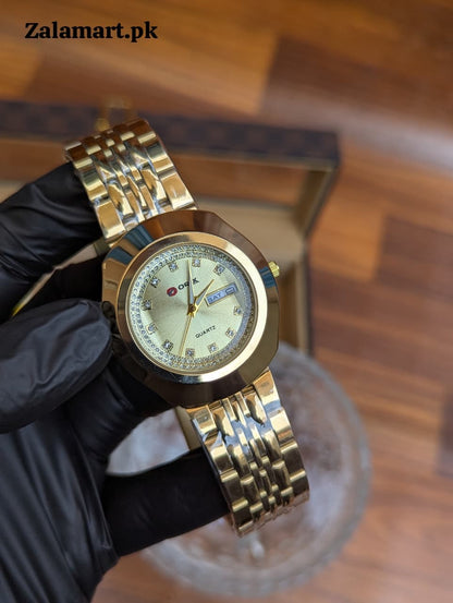 Orix Stainless Steel Day & Date Watch – Premium Timepiece