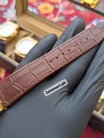 Patek Philippe Classic Watch – Stainless Steel & 100% Genuine Leather Strap