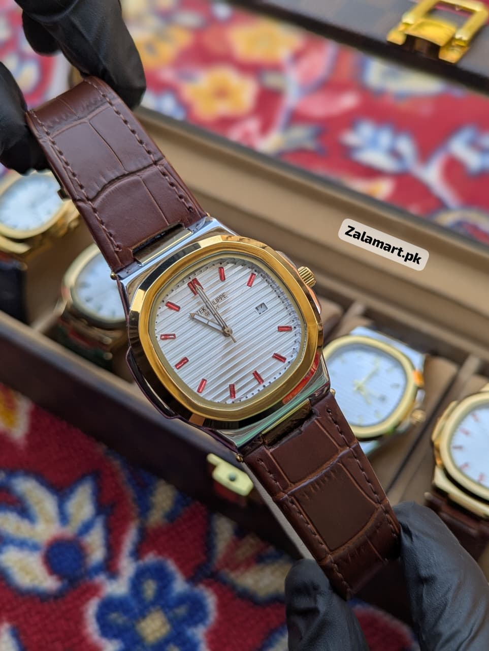 Patek Philippe Classic Watch – Stainless Steel & 100% Genuine Leather Strap