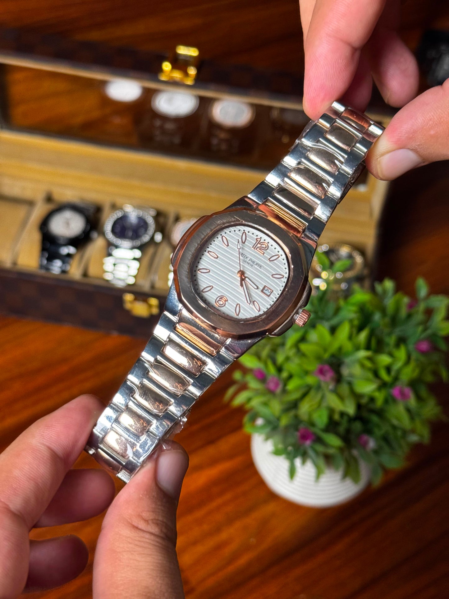 Luxury Patek Philippe Men's Watch – Elegant Stainless Steel Timepiece