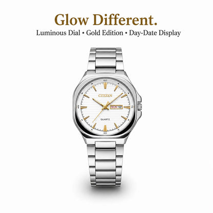 Citizen Gold Stainless Steel Watch – Day-Date