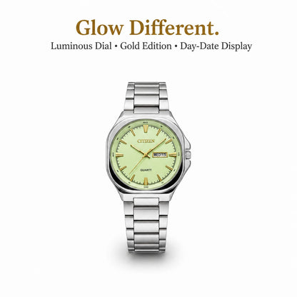 Citizen Gold Stainless Steel Watch – Day-Date